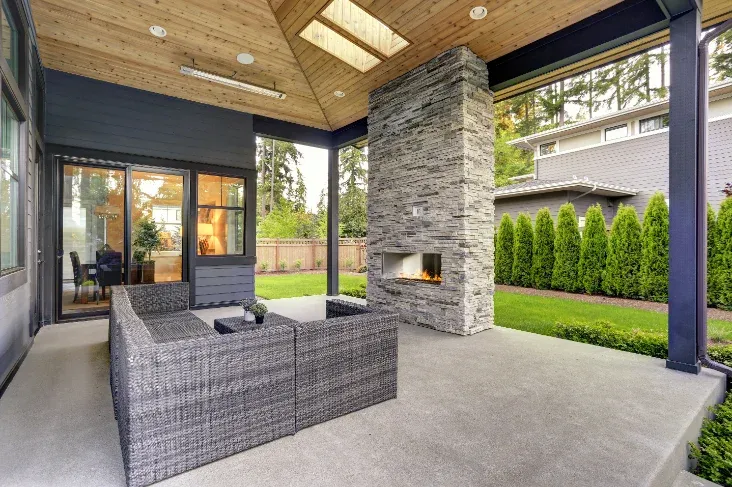 Concrete patio in Visalia